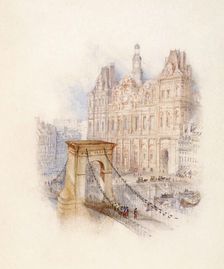 Paris: Hôtel de Ville, 1833. Creator: JMW Turner