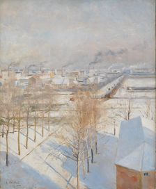 Paris in Snow, 1887. Creator: Albert Edelfelt