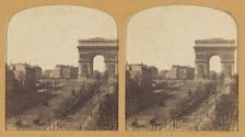 Paris instantanne. Arc de Triomphe de l'Etoile et avenue des Champs Elisees., 1855-1865. Creator: F. Grau
