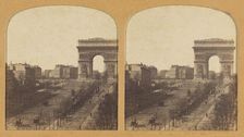 Paris instantanne. Arc de Triomphe de l'Etoile et avenue des Champs Elisees., 1855-1865. Creator: F. Grau