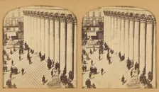 Paris instantanne. Place de la bourse sortie des negociants., 1855-1865. Creator: F. Grau