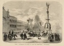 Paris. Opening of the Salon at the Palais de l'Industrie, 1869. Creator: Auguste Trichon