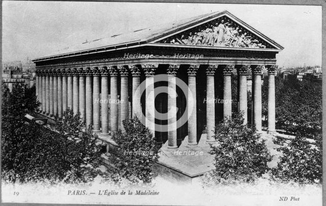 Paris - L'Eglise de la Madeleine. Creator: Unknown.