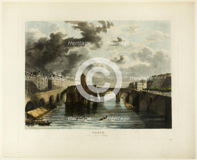 Paris, Le Pont-au-Change, n.d. Creator: John Gendall.