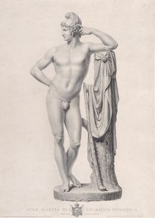 Paris leaning on a tree stump, 1817. Creators: Giovanni Battista Balestra, Giovanni Tognolli