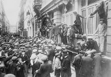 Paris, Newsboys waiting for "Extras", between c1914 and c1915. Creator: Bain News Service