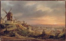 Paris, seen from the Butte Montmartre, c1830. Creator: Unknown