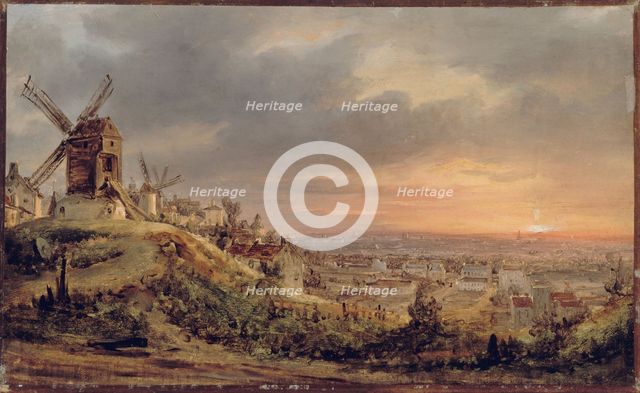 Paris, seen from the Butte Montmartre, c1830. Creator: Unknown.