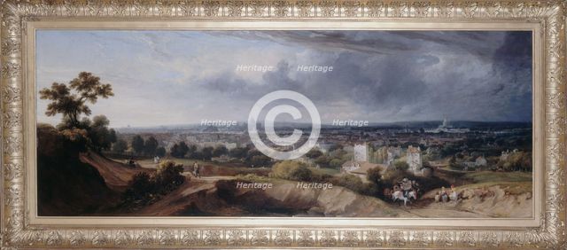 Paris, seen from the heights of Montmartre, in 1822. Creator: George Arnald.