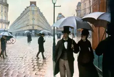 Paris Street in Rainy Weather 1877. Creator: Gustave Caillebotte