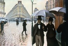Paris Street in Rainy Weather 1877. Creator: Gustave Caillebotte