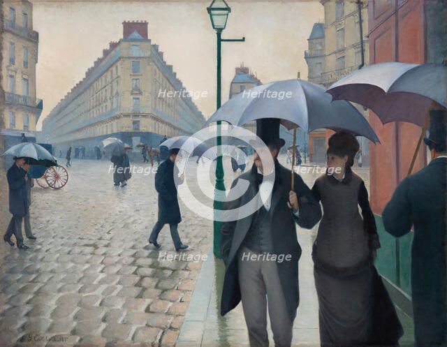 Paris Street; Rainy Day, 1877. Creator: Gustave Caillebotte.