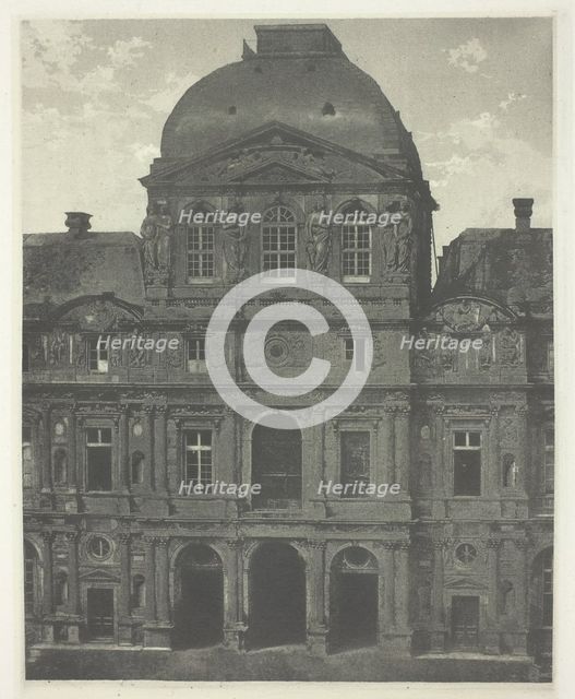 Paris: Pavillon de l'Horloge, the Louvre, c. 1855, printed 1982. Creator: Charles Nègre.