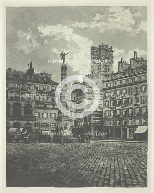 Paris, Place de Châtelet, 1854/55, printed 1982. Creator: Charles Nègre.