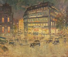 Paris, Place de l'Opéra, Opéra Garnier. Creator: Korovin, Alexey Konstantinovich (1897-1950)