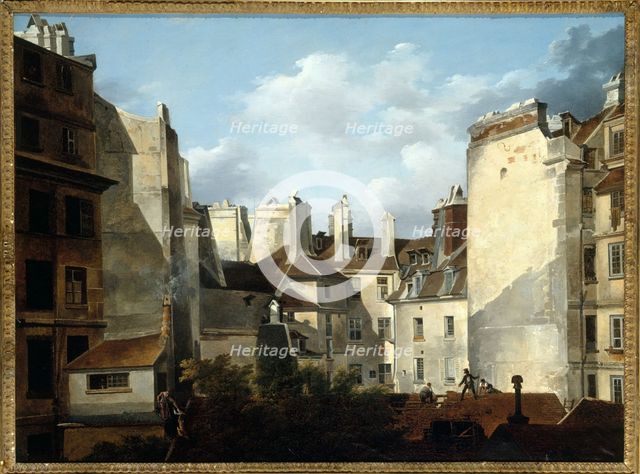 Paris Roofs, c1830. Creator: Etienne Bouhot.