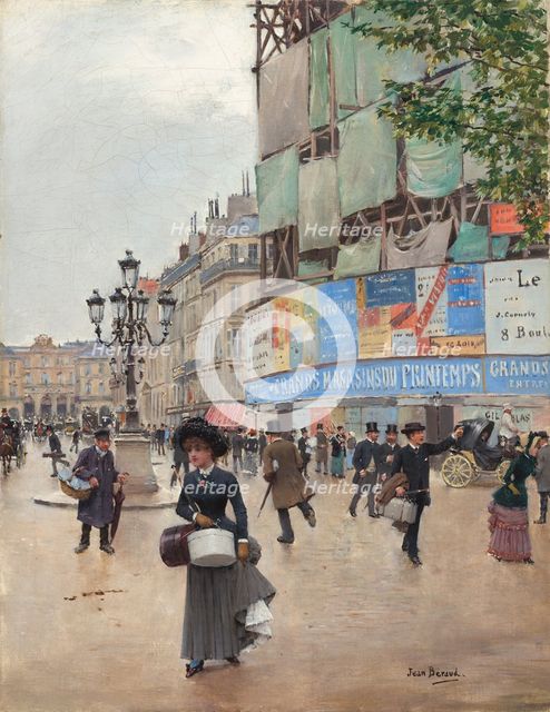 Paris, rue du Havre, c. 1882. Creator: Jean Beraud.