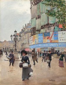 Paris, rue du Havre, c. 1882. Creator: Jean Beraud