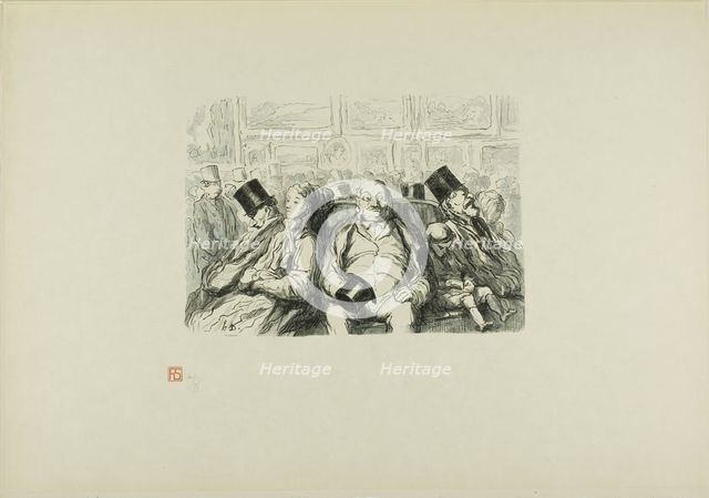 Paris, The great Art exhibition: In the Great Salon, A moment of reflection, 1868, printed 1920. Creator: Etienne Carjat.