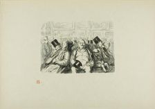 Paris, The great Art exhibition: In the Great Salon, A moment of reflection, 1868, printed 1920. Creator: Etienne Carjat