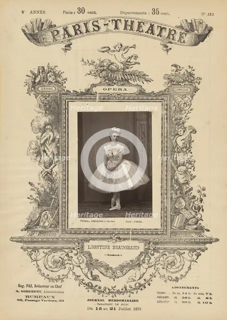 Paris Theatre: Leontine Beaugrand, 1875. Creator: Alphonse J. Liébert.