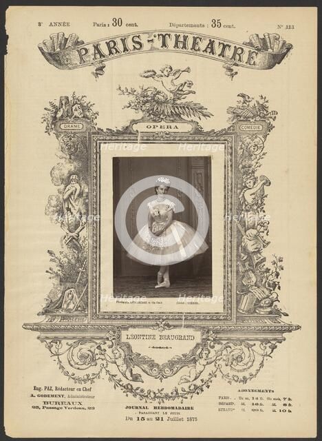 Paris Theatre: Leontine Beaugrand, 1875. Creator: Alphonse J. Liébert.