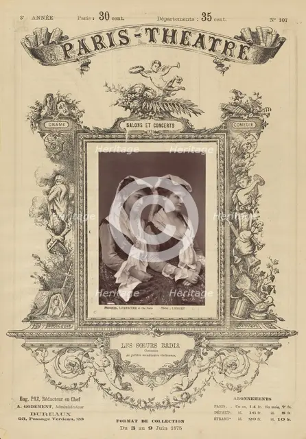 Paris Theatre: Les Soeurs Badia, 1875. Creator: Alphonse J. Liébert.