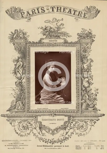 Paris Theatre: Marguerite Donve, 1877. Creator: Alphonse J. Liébert.