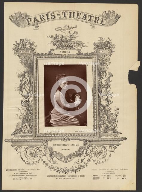 Paris Theatre: Marguerite Donve, 1877. Creator: Alphonse J. Liébert.