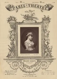 Paris Theatre: Melanie Reboux, 1875. Creator: Alphonse J. Liébert