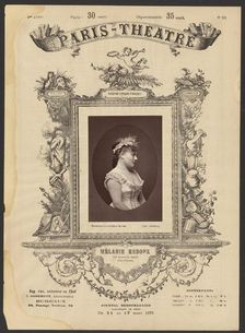 Paris Theatre: Melanie Reboux, 1875. Creator: Alphonse J. Liébert