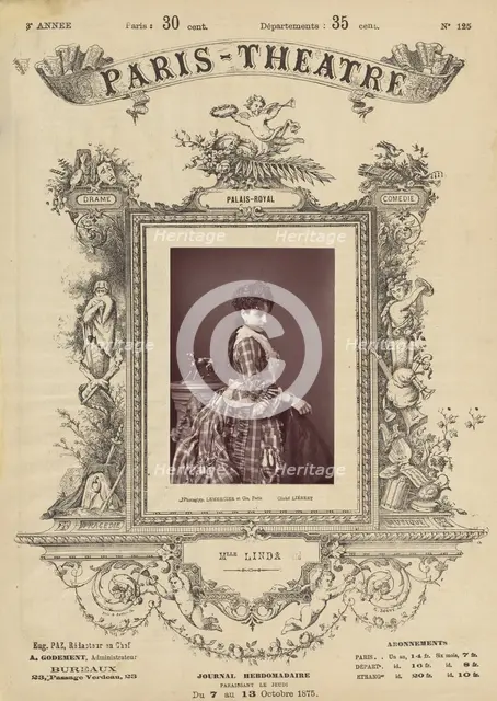 Paris Theatre: Mlle. Linda, 1875. Creator: Alphonse J. Liébert.