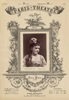 Paris Theatre: Paola Marie, 1874. Creator: Gaston & Mathieu & Cie