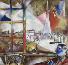 Paris Through the Window 1913. Artist: Marc Chagall