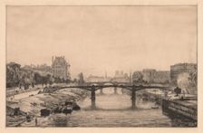 Paris, View from the Concorde Bridge, 1866. Creator: Maxime Lalanne (French, 1827-1886)