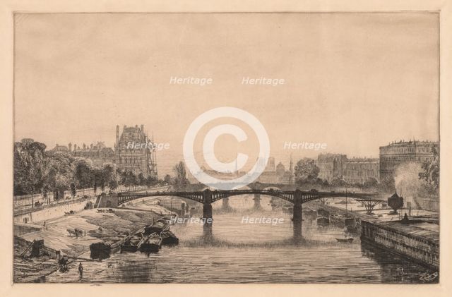 Paris, View from the Concorde Bridge, 1866. Creator: Maxime Lalanne (French, 1827-1886).