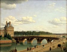Paris, view of the Pont Royal, Quai Voltaire 1812. Artist: CW Eckersberg