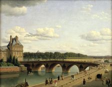 Paris, view of the Pont Royal, Quai Voltaire 1812. Artist: CW Eckersberg