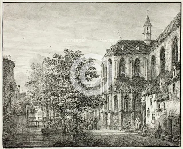 Parish Church at Boppard on the Rhine, 1822. Creator: Domenico Quaglio II.