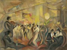 Parisian café, 1930. Creator: Zolo Palugyay