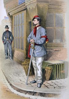 Parisian Civic Guard 1887. Artist: A Lemercier