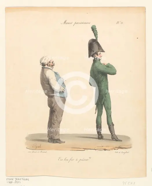 Parisian customs: 'Are you pleased with yourself?', 1825. Creator: Edme Jean Pigal.