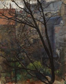 Parisian backyard, 1884. Creator: Akseli Gallen-Kallela