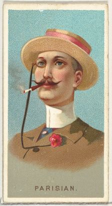 Parisian, from World's Smokers series (N33) for Allen & Ginter Cigarettes, 1888. Creator: Allen & Ginter