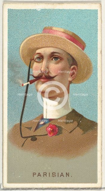 Parisian, from World's Smokers series (N33) for Allen & Ginter Cigarettes, 1888. Creator: Allen & Ginter.
