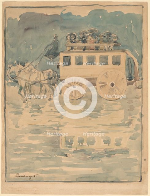Parisian Omnibus, 1893/1894. Creator: Maurice Brazil Prendergast.