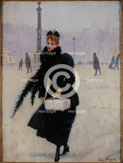 Parisian on the Place de la Concorde, c1885. Creator: Jean Beraud.