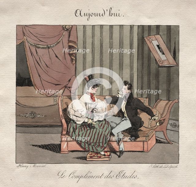 Parisian Occasions: The Complement of the Students. Creator: Henry Bonaventure Monnier (French, 1805-1877).