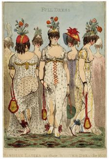 Parisian Ladies in their Full Winter Dress for 1800 1799. Artist: James Gillray