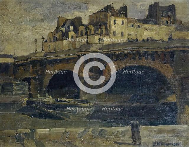 Parisian landscape with Pont Neuf, 1907. Creator: Julius Ullmann.